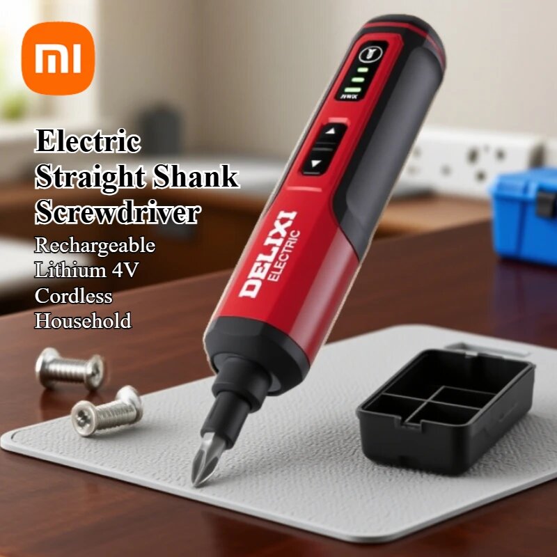 Картинки Xiaomi Delixi электрическая отвертка с прямым хвостовиком перезаряжаемая литиевая аккумуляторная отвертка 4 В бытовая электрическая отвертка