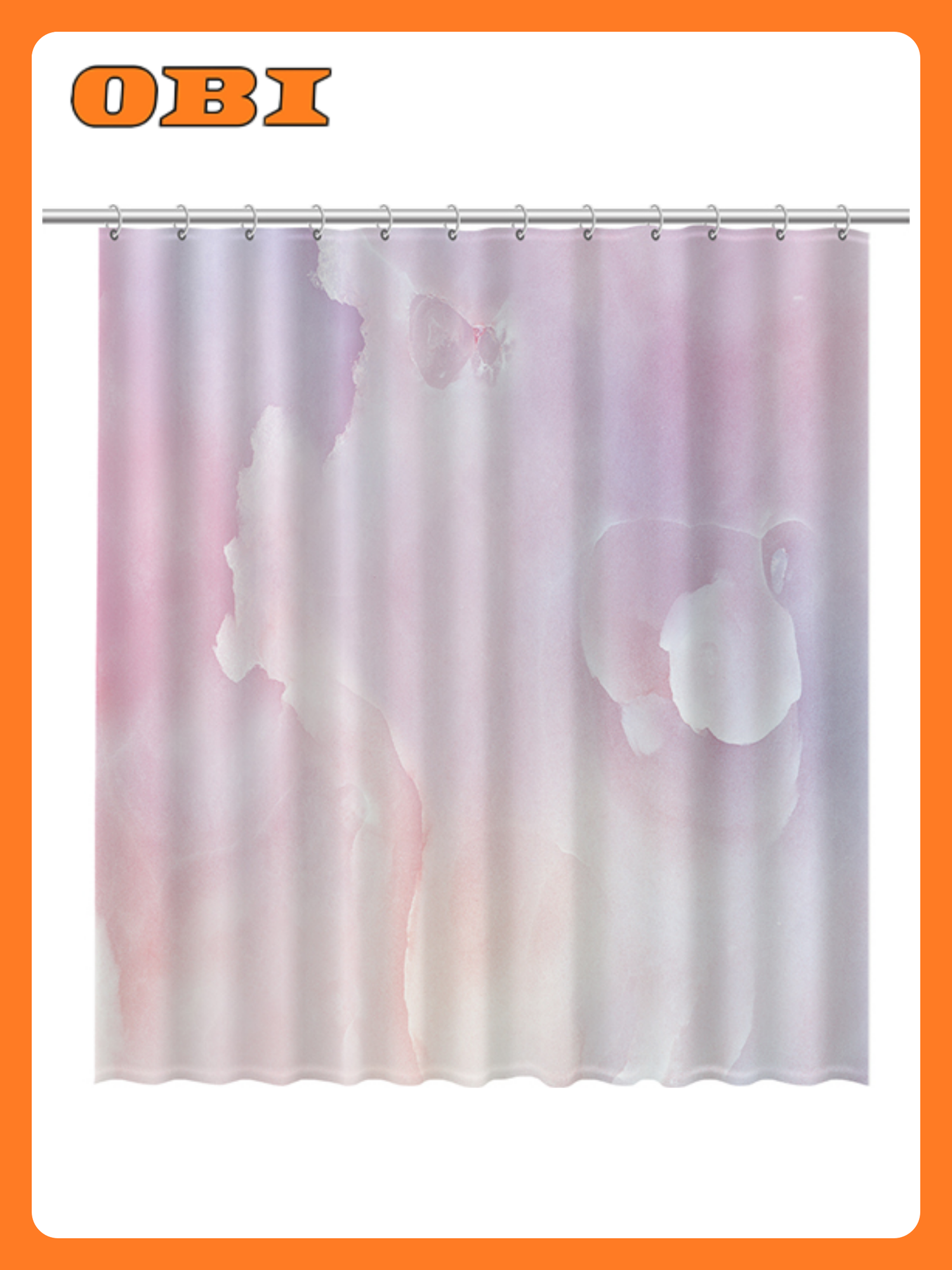 Шторка для ванной Fixsen Lady полиэстер 180x200 см розовая