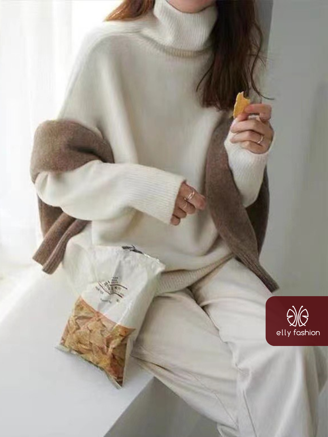 Свитер  Свитер вязаный оверсайз теплый