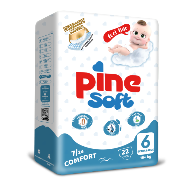 Подгузники Pine Soft №6 XL, 22 шт (15+ кг)