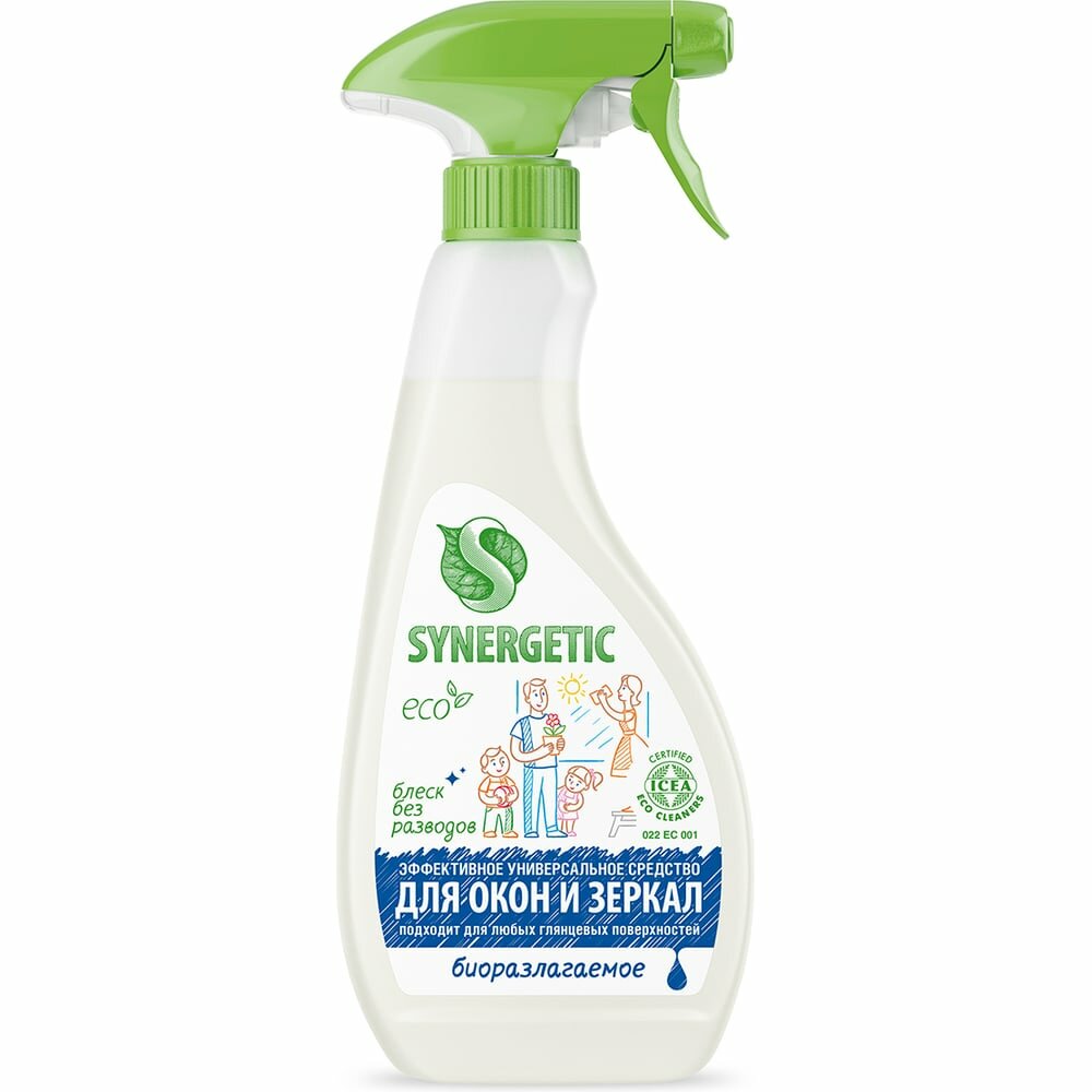 Средство для мытья окон зеркал мебели и бытовой техники SYNERGETIC 107052/8