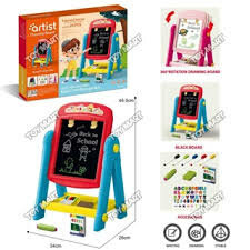 Доска для рисования, магнитно-маркерная, двухсторонняя, в комплекте 24 предмета, высота 52 см — фото 1