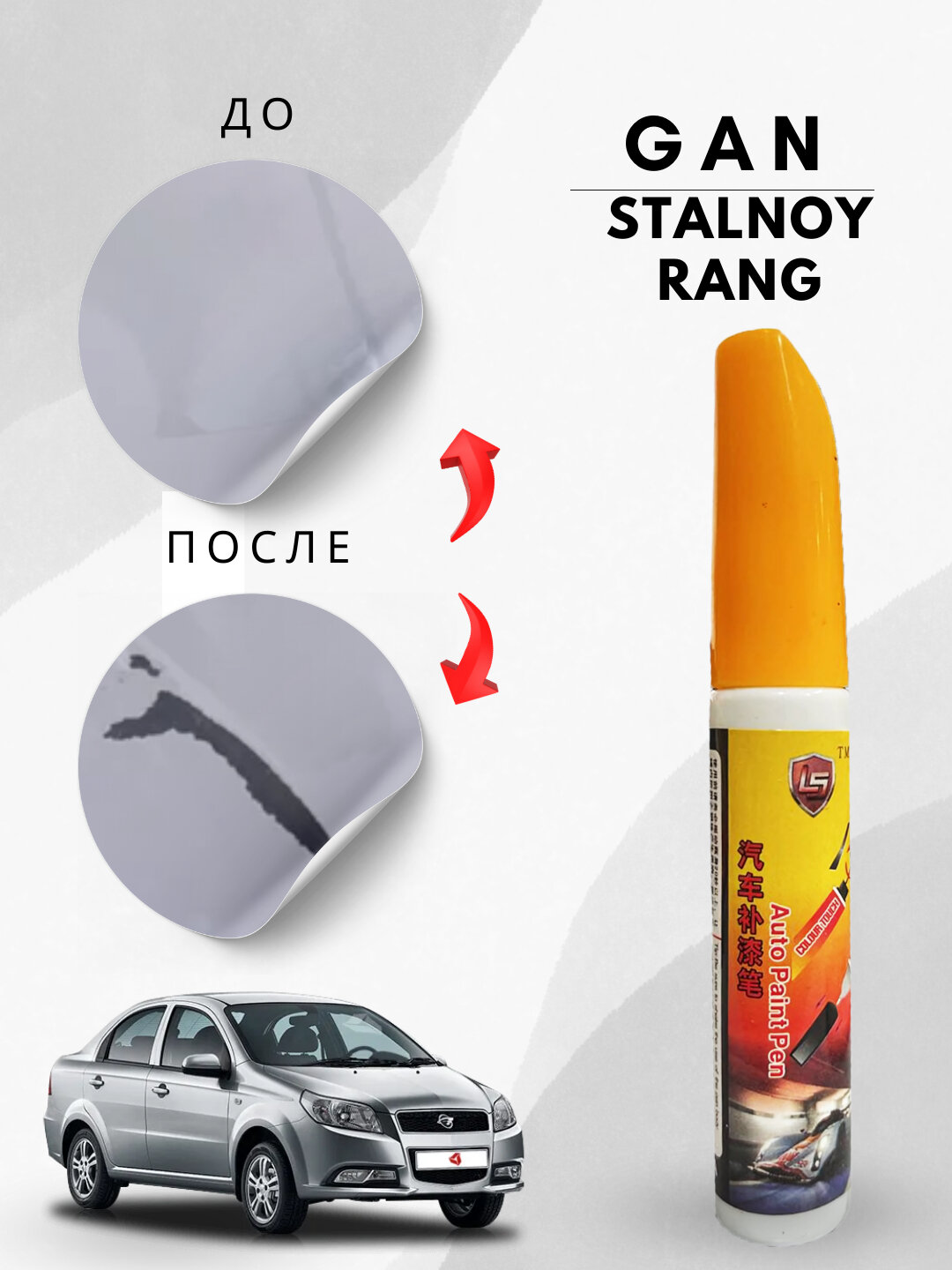 Замазка для кузова автомобиля "LS", 12 мл, GAN, для легковых, грузовых авто