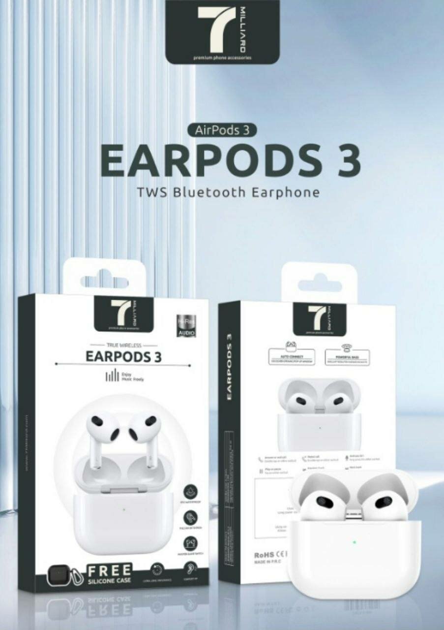 Беспроводные наушники Pro 3 Bluetooth 5.3 с ANC и HD звуком для iOS и Android