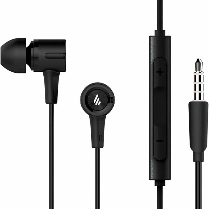 Наушники вкладыши с микрофоном Edifier P205 мобильная гарнитура, чёрные