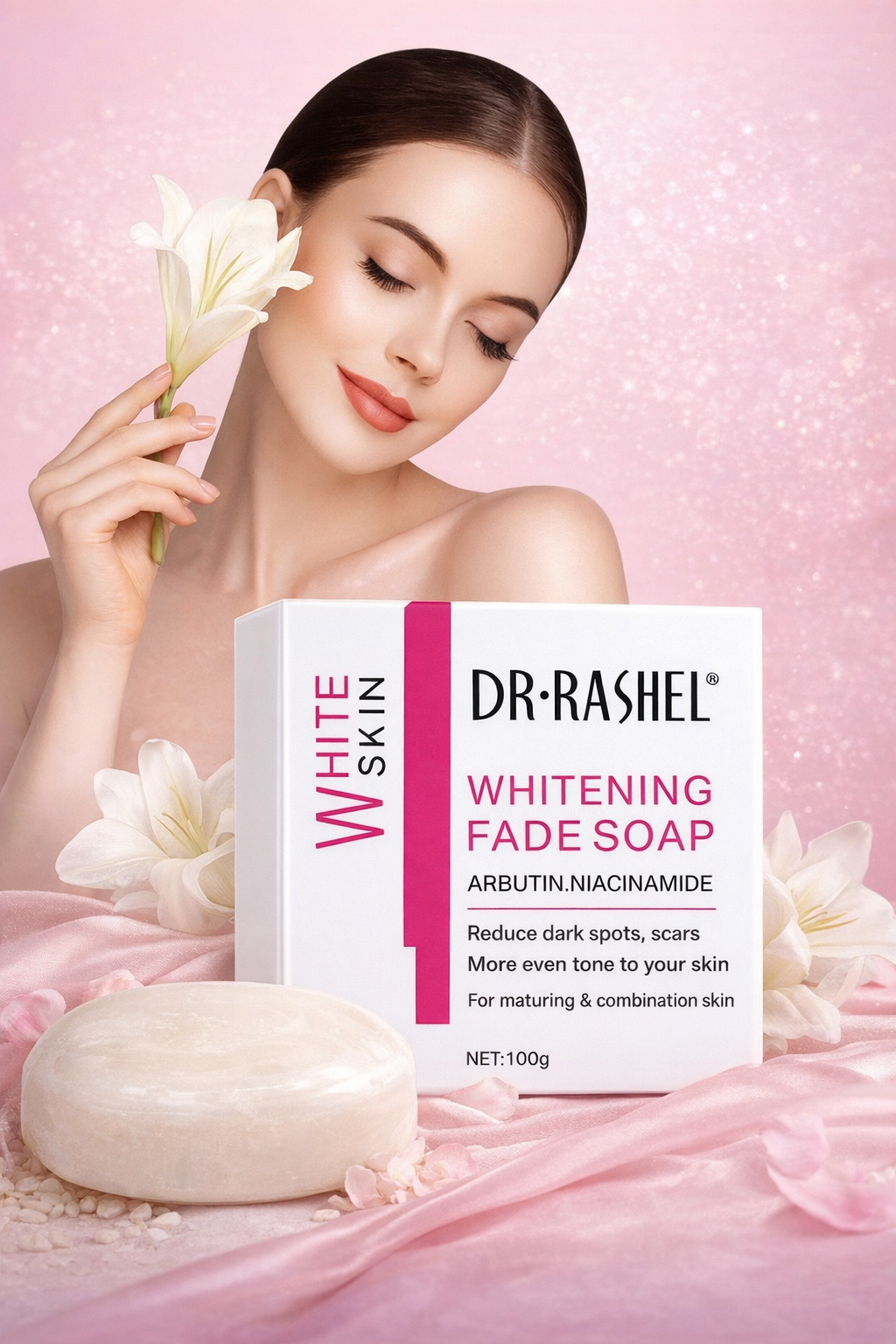 Отбеливающее мыло против чёрных точек DR RASHEL, глубоко очищающее