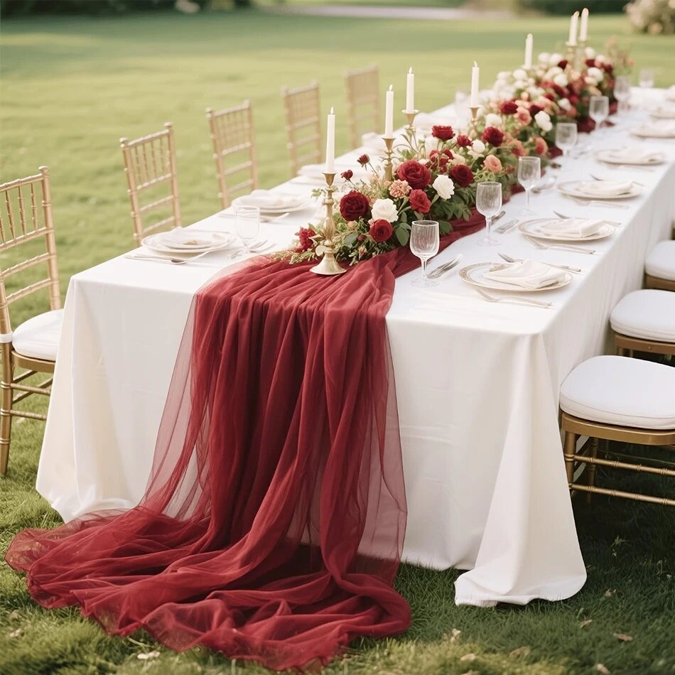 Тюль органза 100% хлопок для рукоделия 15 yard, Бордовый, Wine red