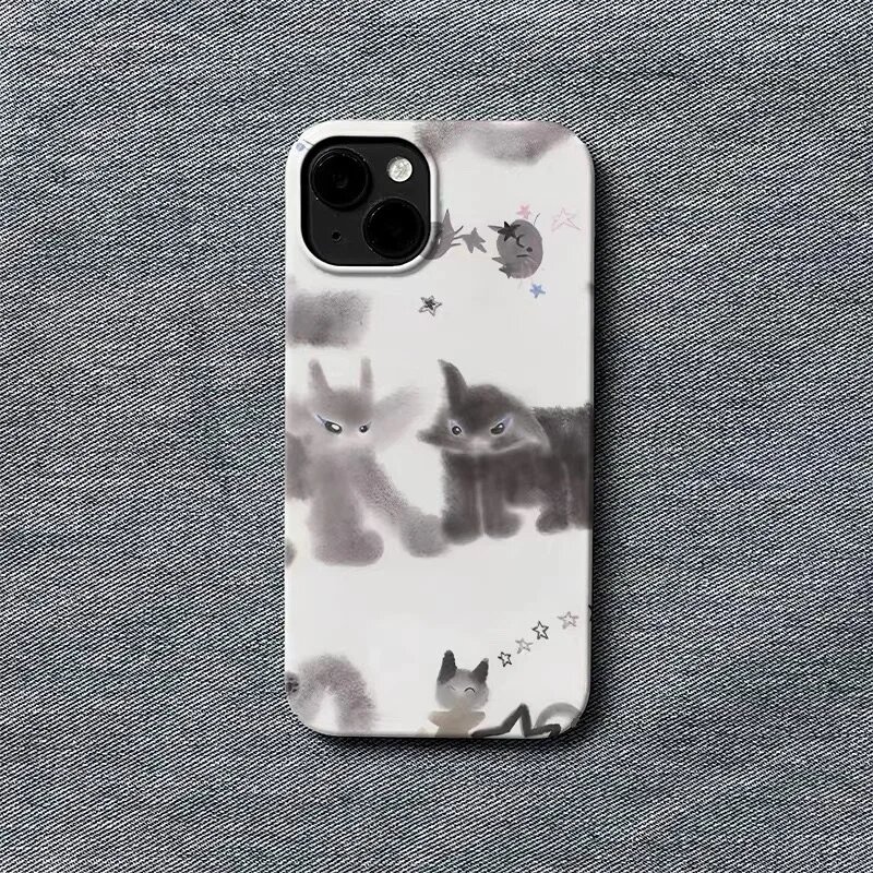 Винтажный чехол Clmj Cool Cat для iPhone 17 Air, 17e, 15, 16e, 13 Pro Max, 11 Pro, 14 Айфон 15 Про