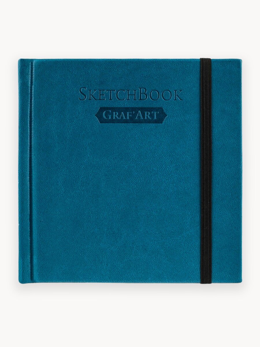 Скетчбук Малевичъ для графики GrafArt Sketch, петроль, 110 г/м, 12х12 см, 80л