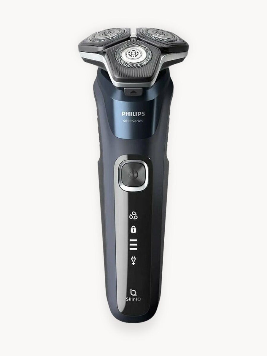 Электробритва Philips S5885/10, роторная, 3 бритвенных головки, дисплей, влажная и сухая
