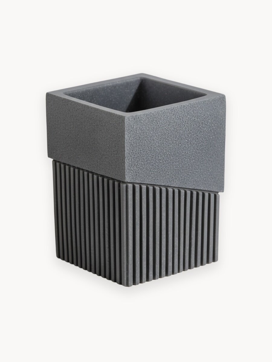 Стакан для зубных щеток PERFECTO LINEA Element серый (35-618300)