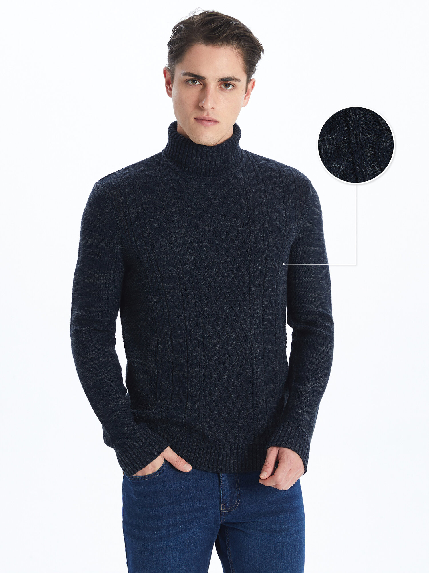 Свитер LC Waikiki, размер XL, , navy melange