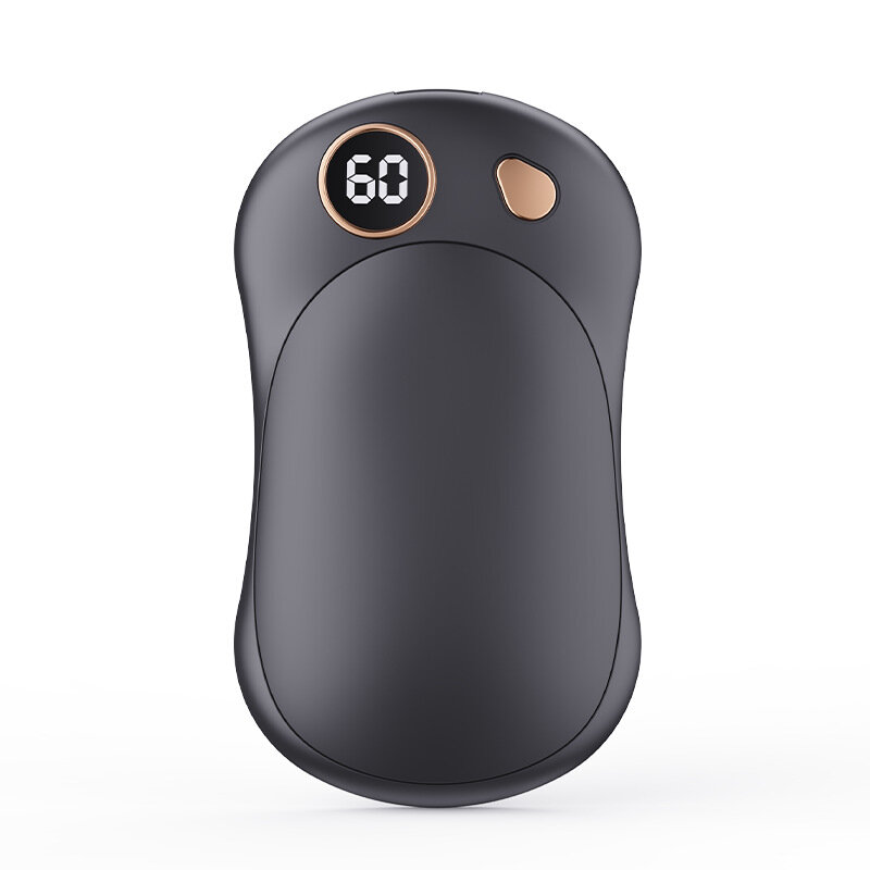 Грелка для рук портативная карманный многоразовый обогреватель power bank подзарядка для телефона 10000mAh черный