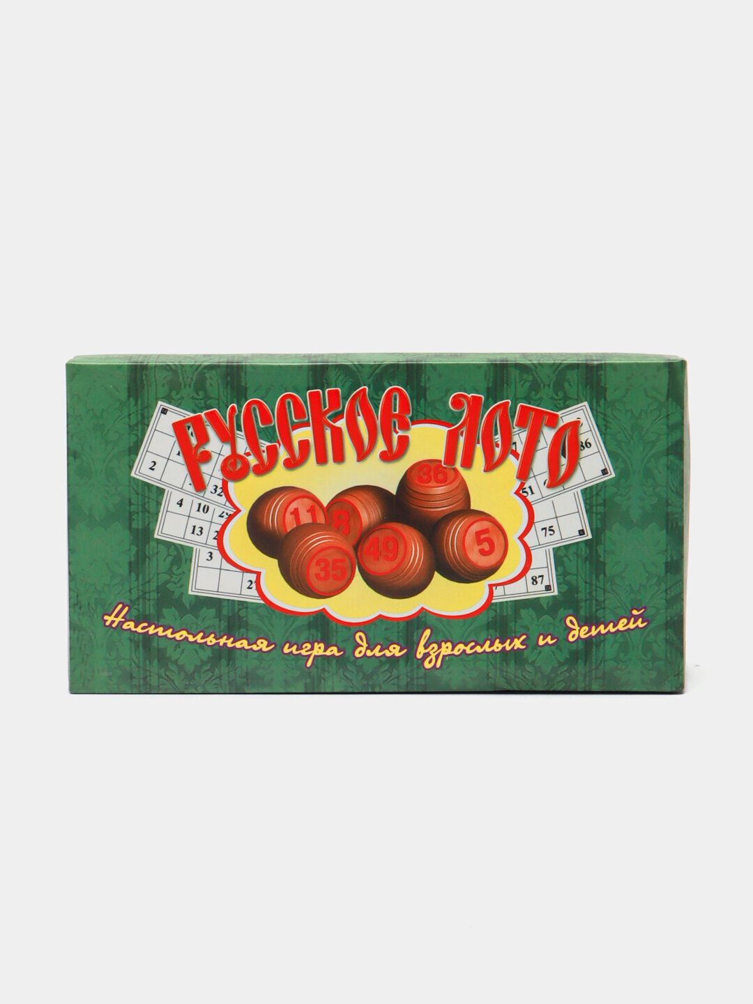 Настольная игра "Русское лото", дерево, в подарочной упаковке, 90 бочонков, 40 фишек