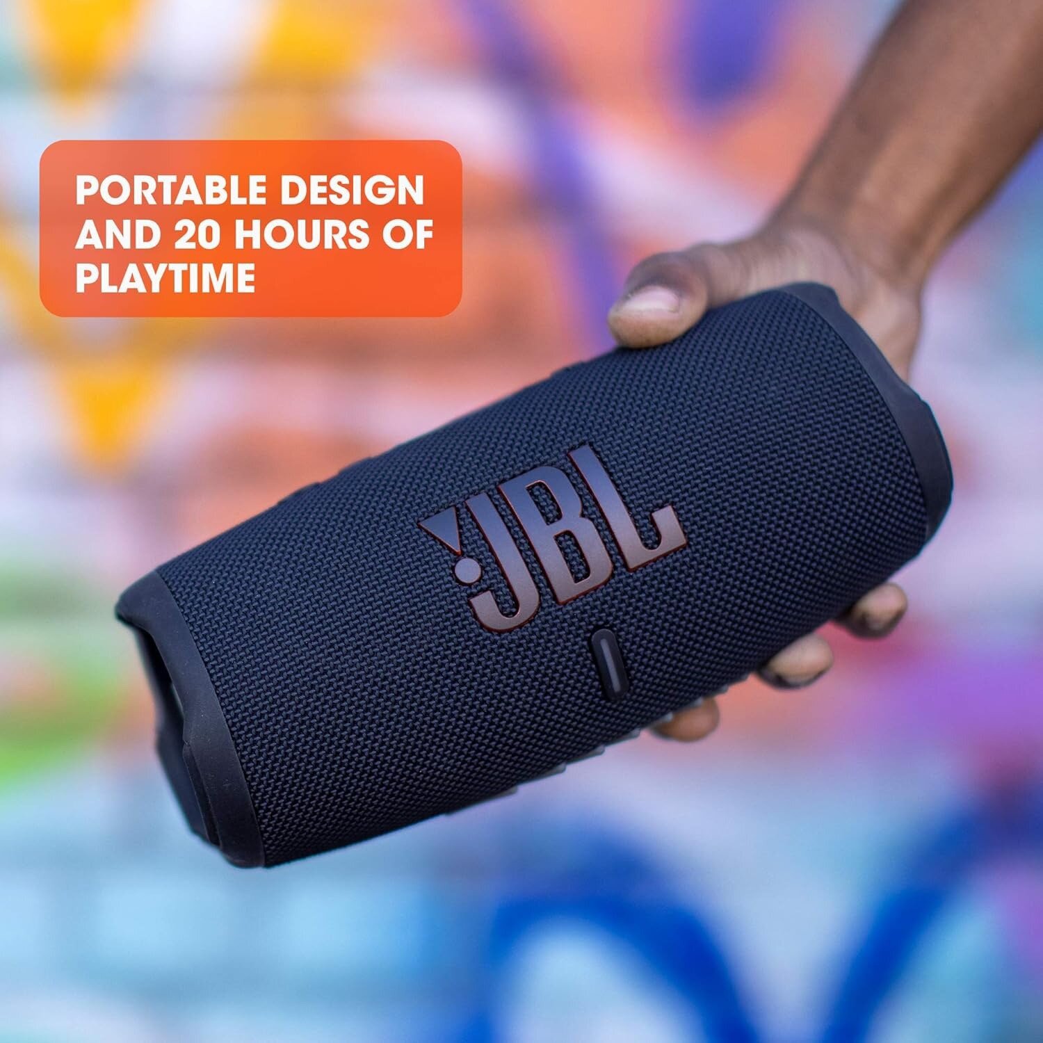 Портативная колонка JBL Charge 5, на открытом воздухе, водо- и пыленепроницаемая, Bluetooth, настольная колонка, синий