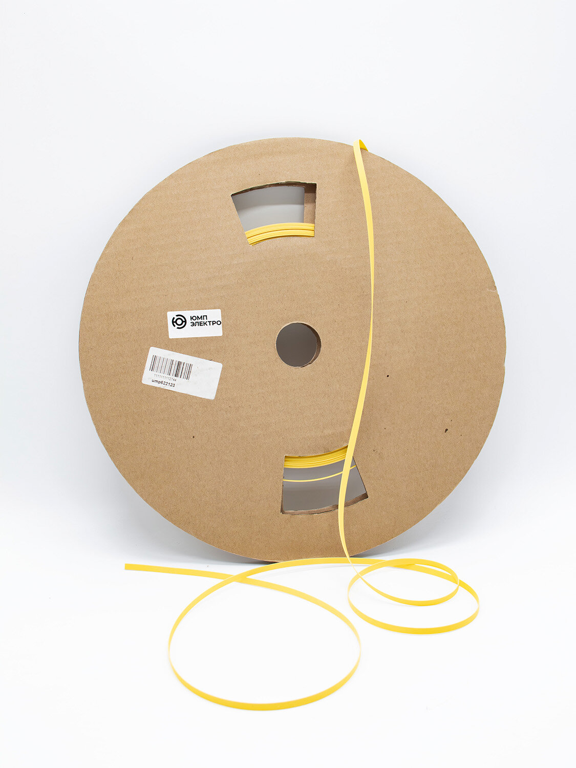 Термоусадочная трубка ТТУ-НГ-LSZH 3/1 желтая 0.9–2.0 мм, рулон 50 м, плоская, для печати и маркировки