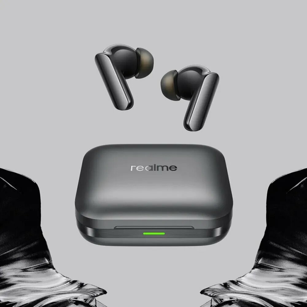 Наушники беспроводные с микрофоном realme Buds Air 7 Pro, Bluetooth, USB Type-C, черный — фото 1