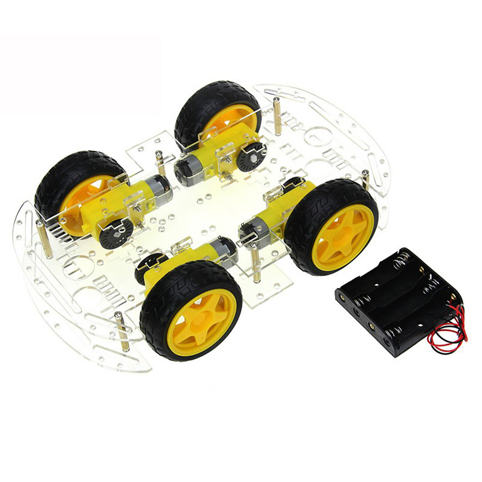 Автомобильный комплект умного робота, акриловый двойной 4WD, DIY комплект шасси автомобиля умного робота для ручной работы