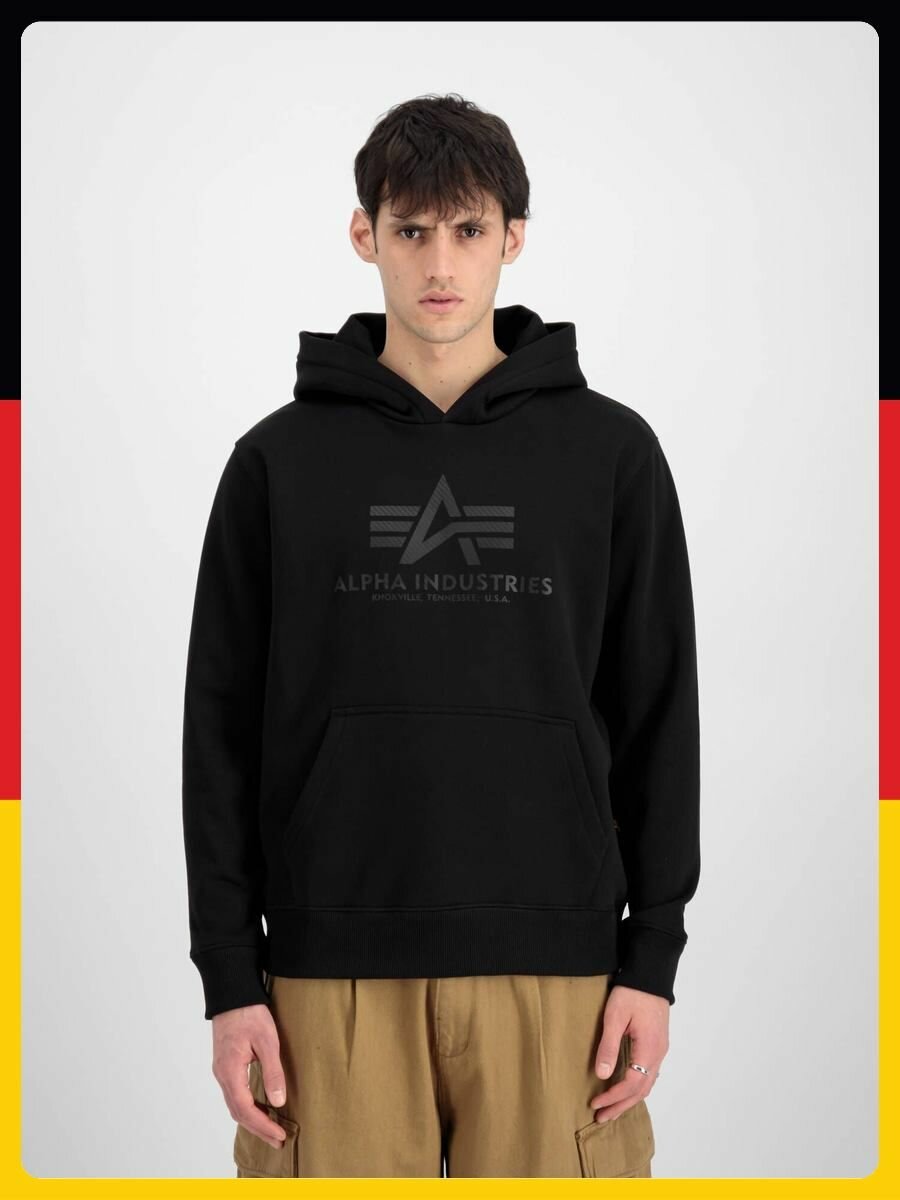 Толстовка спортивная ALPHA INDUSTRIES, размер M, , черный