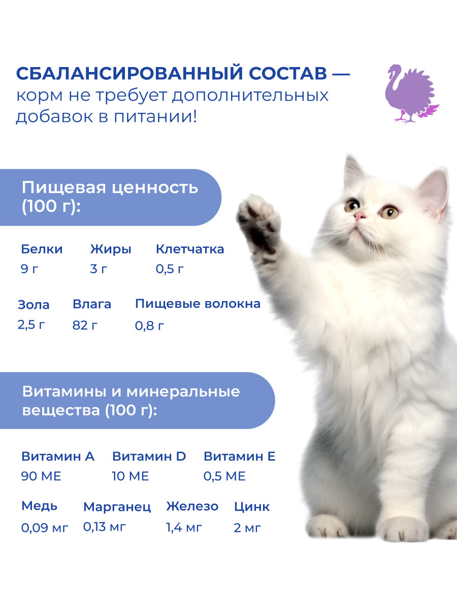 Влажный корм Jarvi для кошек с чувствительным пищеварением (кусочки в соусе) Индейка, 85 г х 12 шт. — фото 1
