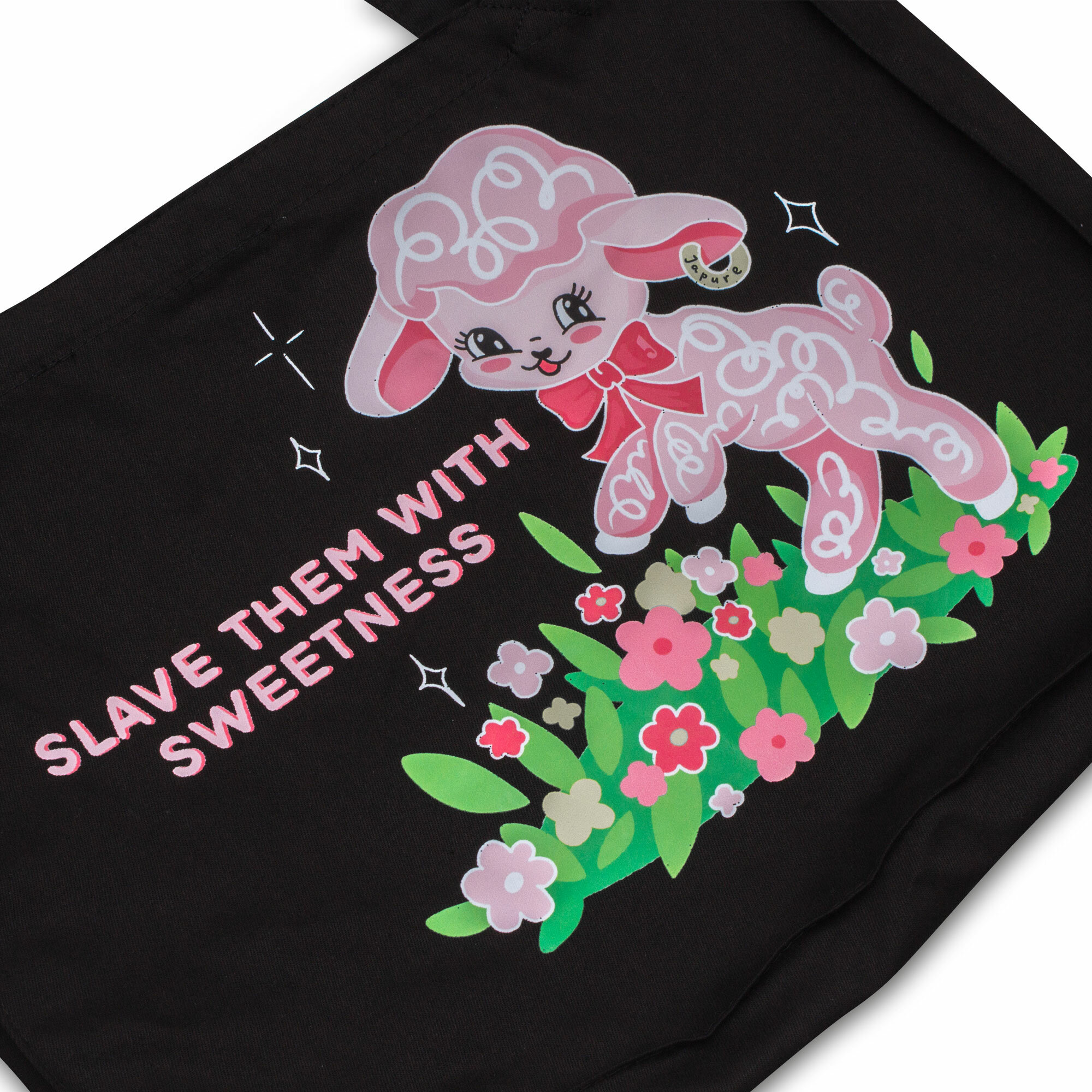 Сумка шоппер JAPURE You JAPURE YOU Sweet, фактура гладкая, черный — фото 1