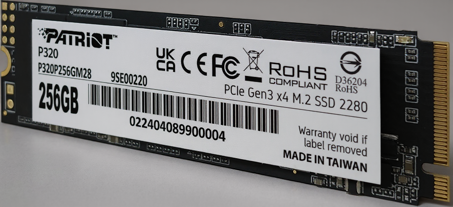 Накопитель SSD Patriot PCIe 3.0 x4 256GB P320P256GM28 P320 M.2 2280