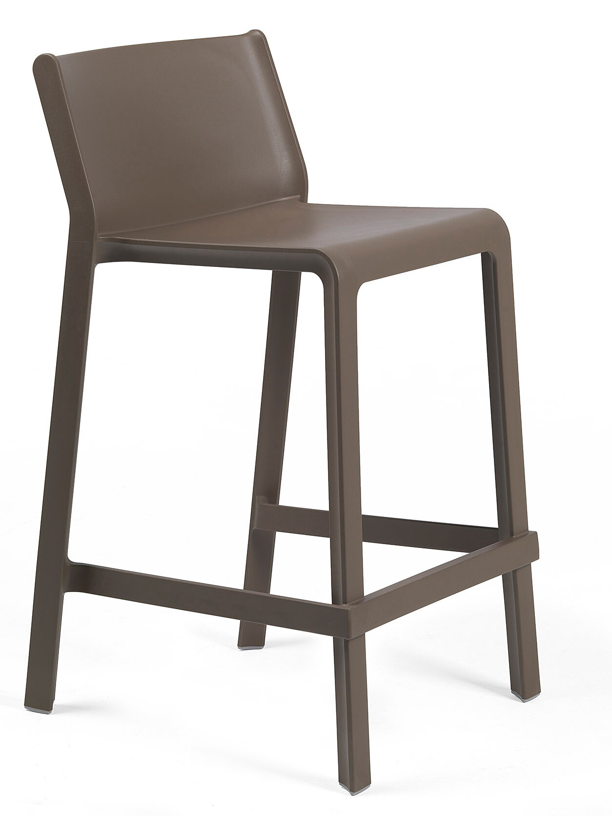 Полубарный стул со спинкой NARDI Trill Stool Mini, высота сиденья 65 см, цвет табак