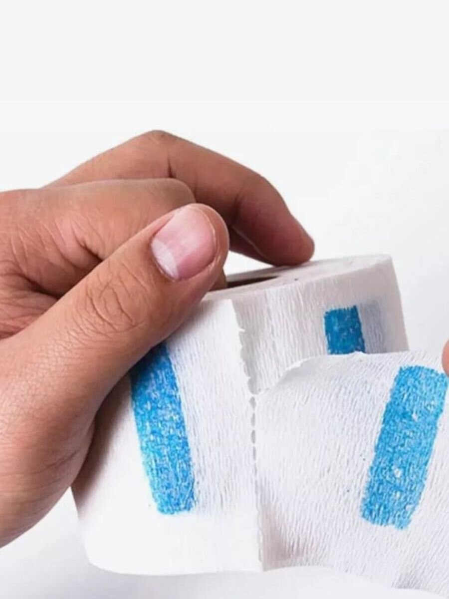 Воротнички парикмахерские одноразовые 100 шт белые (1 рулон) — фото 1