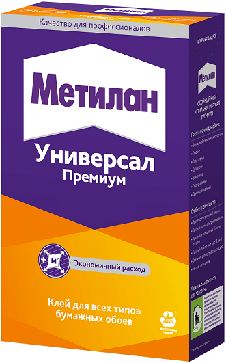 Клей для Бумажных Обоев Метилан Универсал Премиум 250гр для Всех Типов Сухой / Metylan.