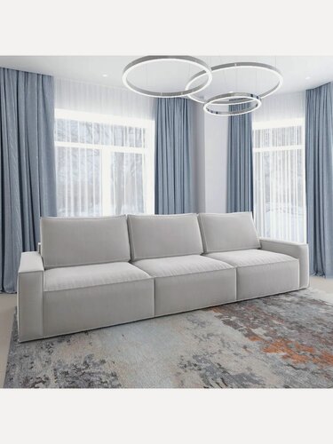 Изображение товара Диван лофт ортопедический раскладной, диван кровать с ящиками, большой диван в гостиную