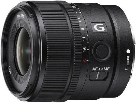 Sony E 15mm f/1.4 G Lens (SEL15F14G) – Ultra-Wide-Angle Prime Lens for APS-C Cameras