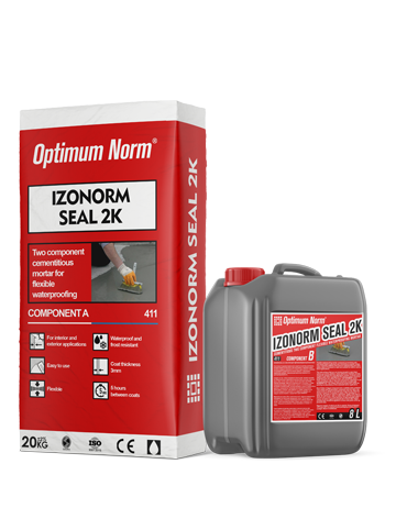 Двухкомпонентная эластичная гидроизоляция Optimum Norm SEAL 2K, 20кг/8л