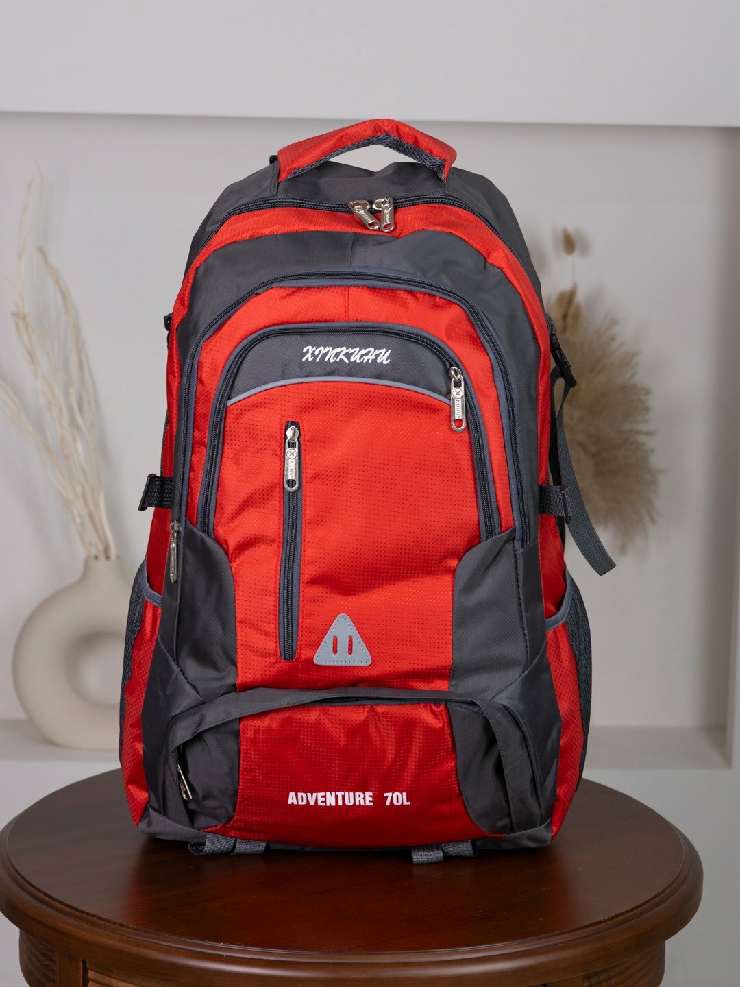 Рюкзак  KAIRUIBEIBAO 70L / XINKUKHU 70L, фактура гладкая, красный