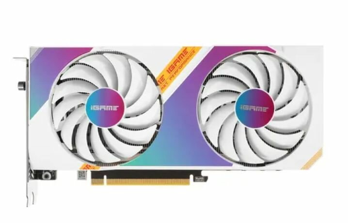 Видеокарта ColorFul iGame GeForce RTX 3050 Ultra W DUO OC V2-V (RTX 3050 Ultra W DUO OC V2-V) - PCI-E 4.0, 8 ГБ, GDDR6, 128 бит, DisplayPort, DVI-D, HDMI, GPU 1552 МГц
