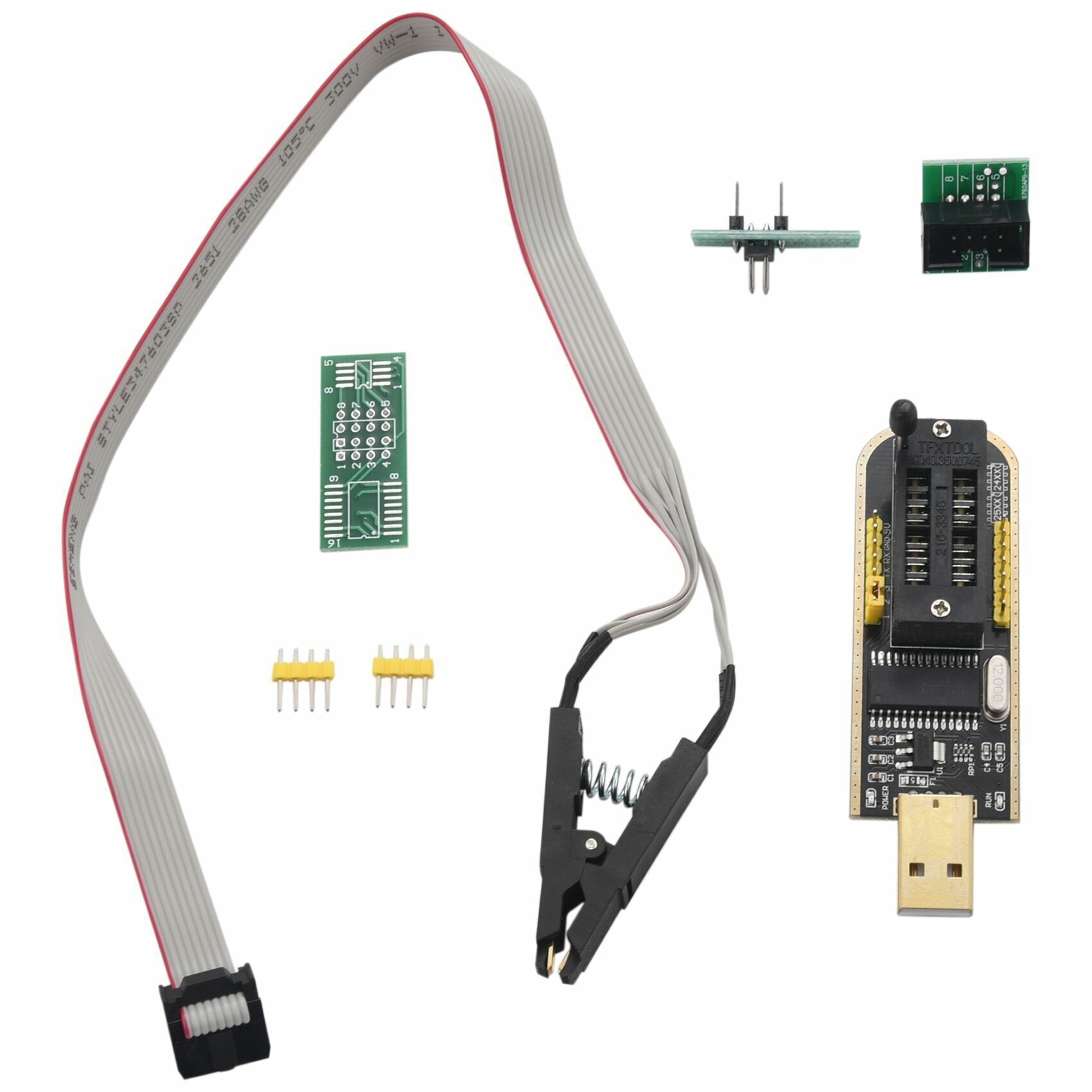 Тестовый зажим SOP8 SOIC8 для EEPROM 25CXX / 24CXX с CH341A 24 25 Series Flash Bios USB-программатор