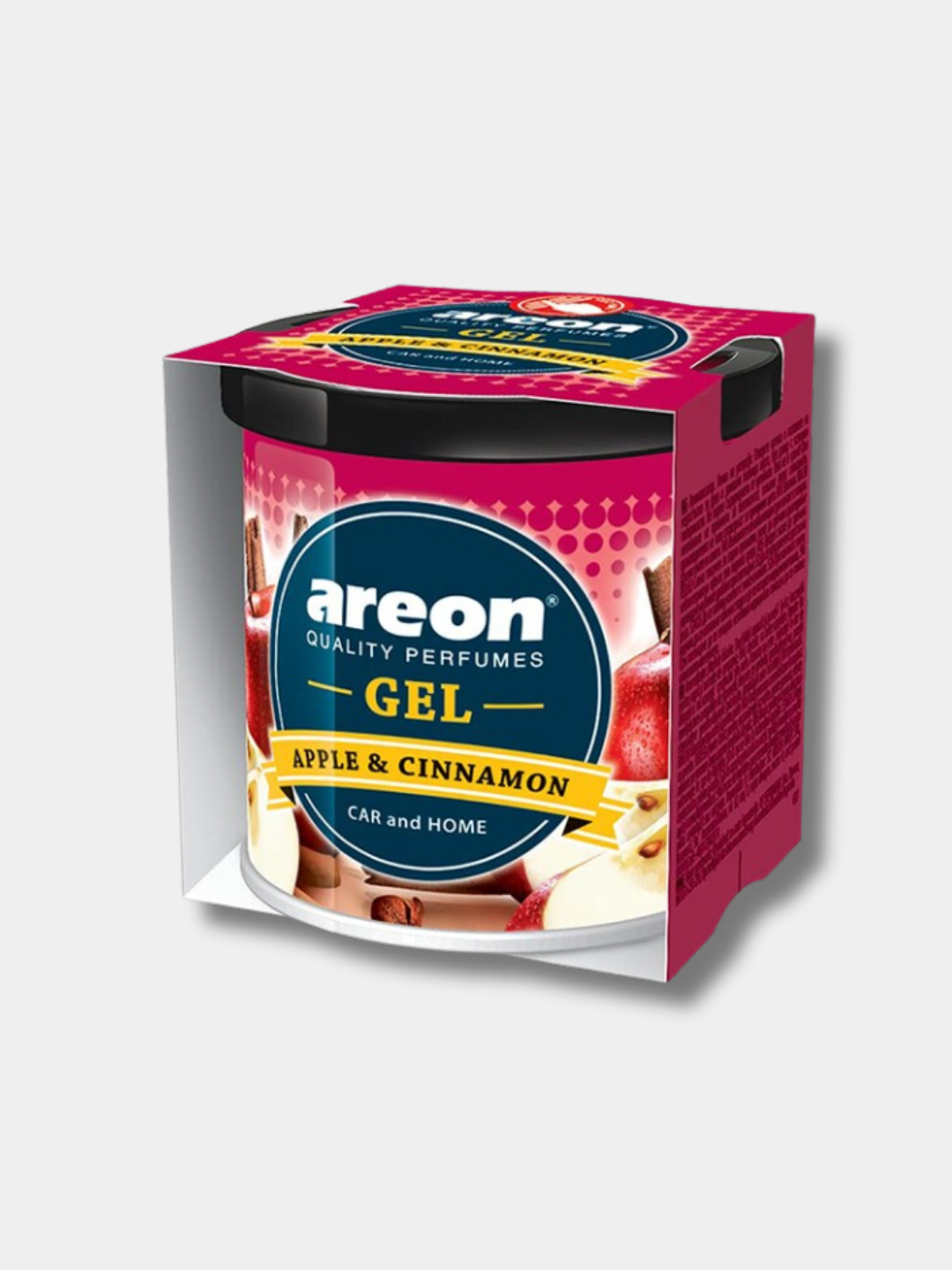 Ароматизатор гелевый на панель Areon Gel Can, Apple Cinnamon, освежитель воздуха для машины — фото 1