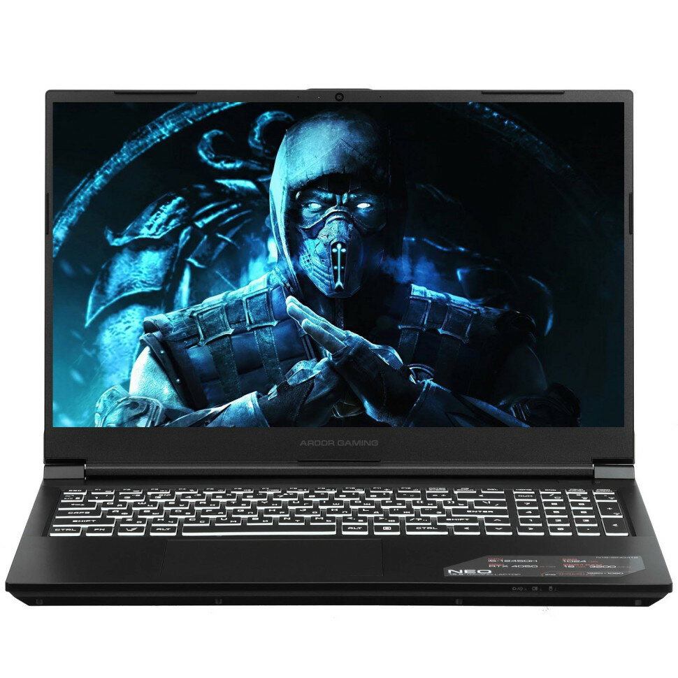 15.6" Ноутбук ARDOR GAMING NEO N15-I5ND412, Intel Core i5-12450H, RAM 16 ГБ, SSD 1 ТБ, GeForce RTX 4050 - 6 ГБ, без ОС