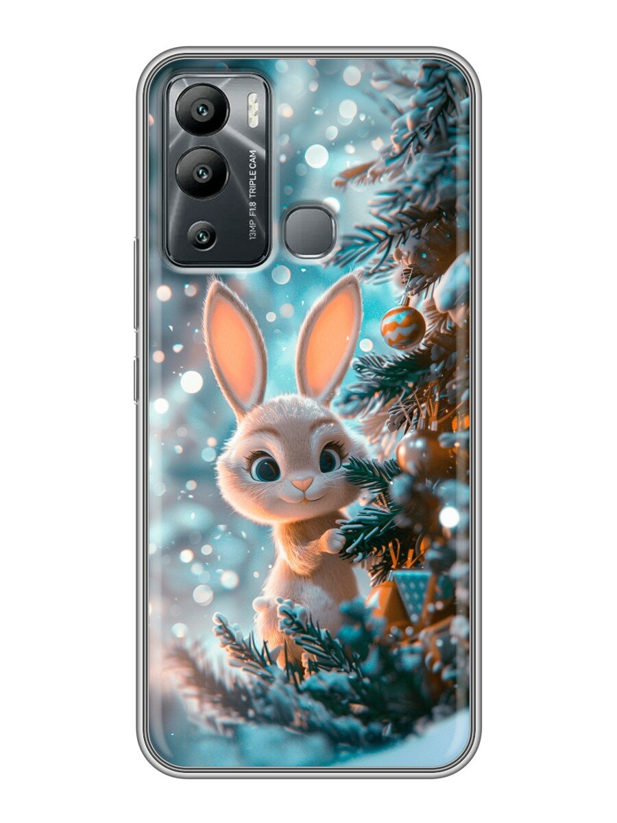 Чехол для Infinix Hot 12i с принтом Милый кролик (Инфиникс Хот 12i)