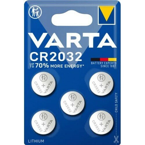 Батарейка VARTA Lithium CR2032 BL5 (5) шт. в блистере 6032101415 — фото 1