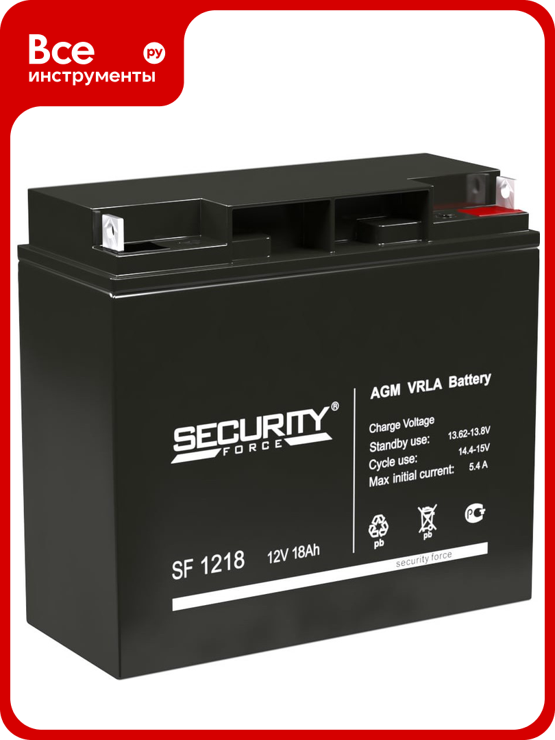 Батарея аккумуляторная Security Force SF 1218