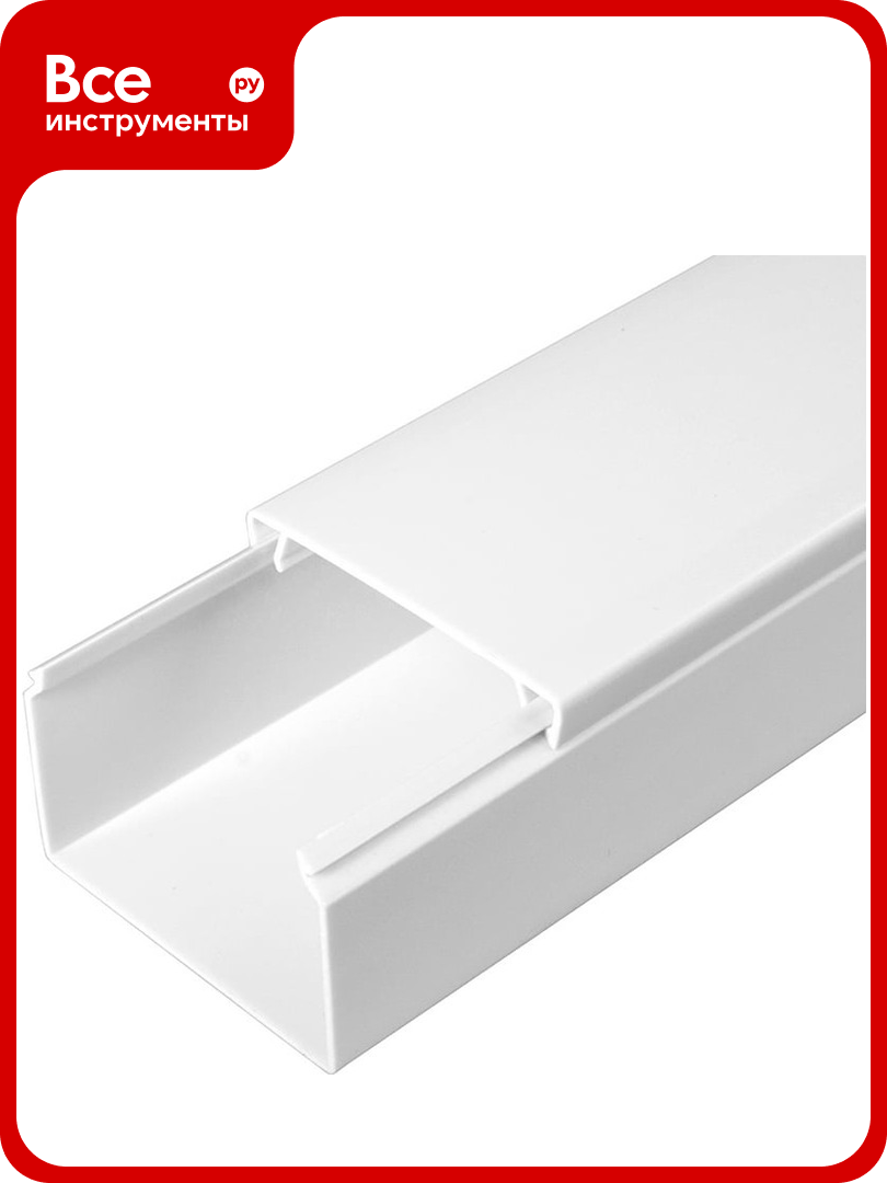 Кабель-канал Промрукав белый 2-й замок в п/э 60х40 2м PR03.0055