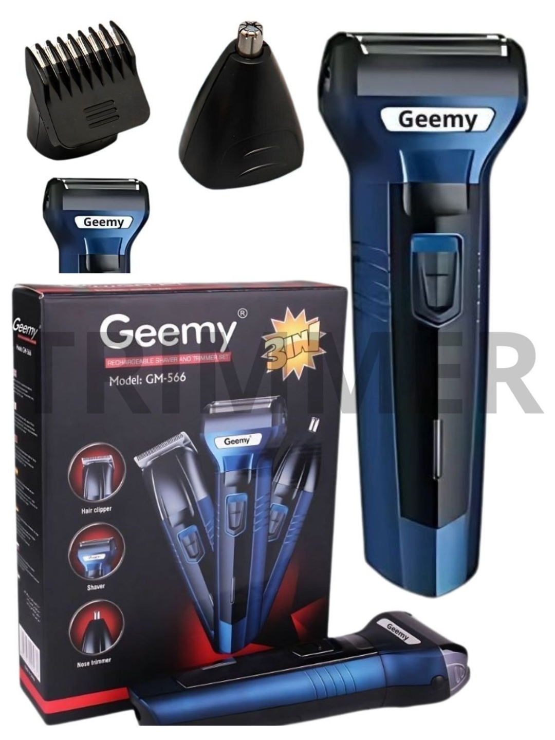 Geemy GM 595, GM 566, электробритва 3 в 1 для триммера для удаления бороды и усов