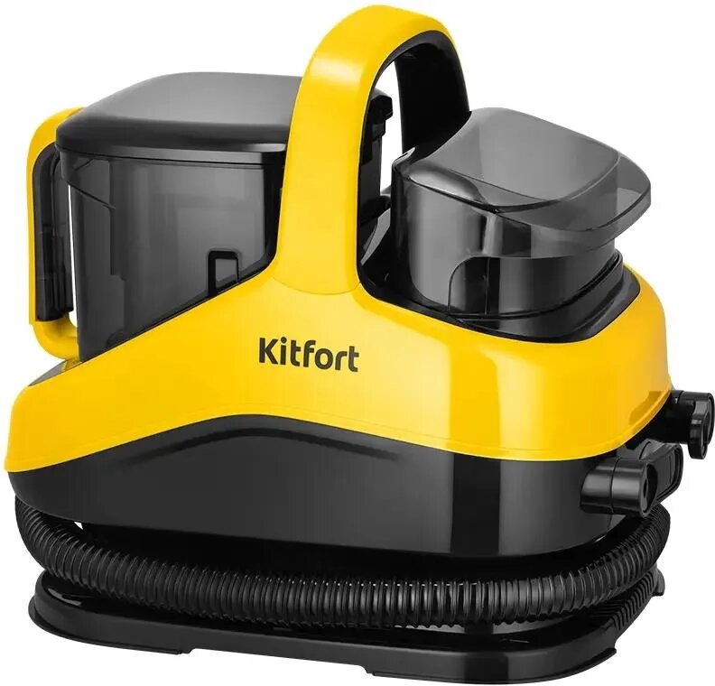 Моющий пылесос KitFort КТ-5555, 1300Вт, желтый/черный