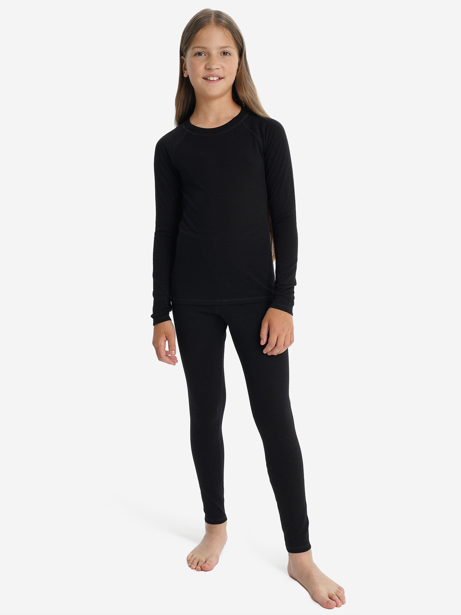 Комплект термобелья De Mount Girls' Base Layer Set размер 140-146 черный