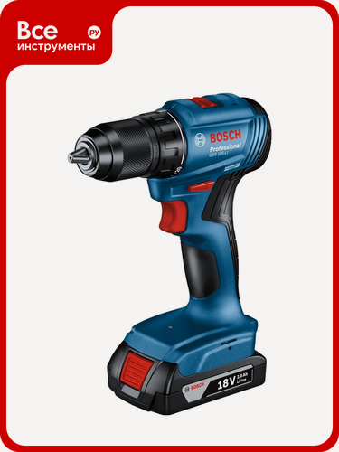 Изображение товара Аккумуляторная дрель-шуруповерт Bosch GSR185‑LI 06019K3080, 1900 об/мин, бесщеточный двигатель, подсветка