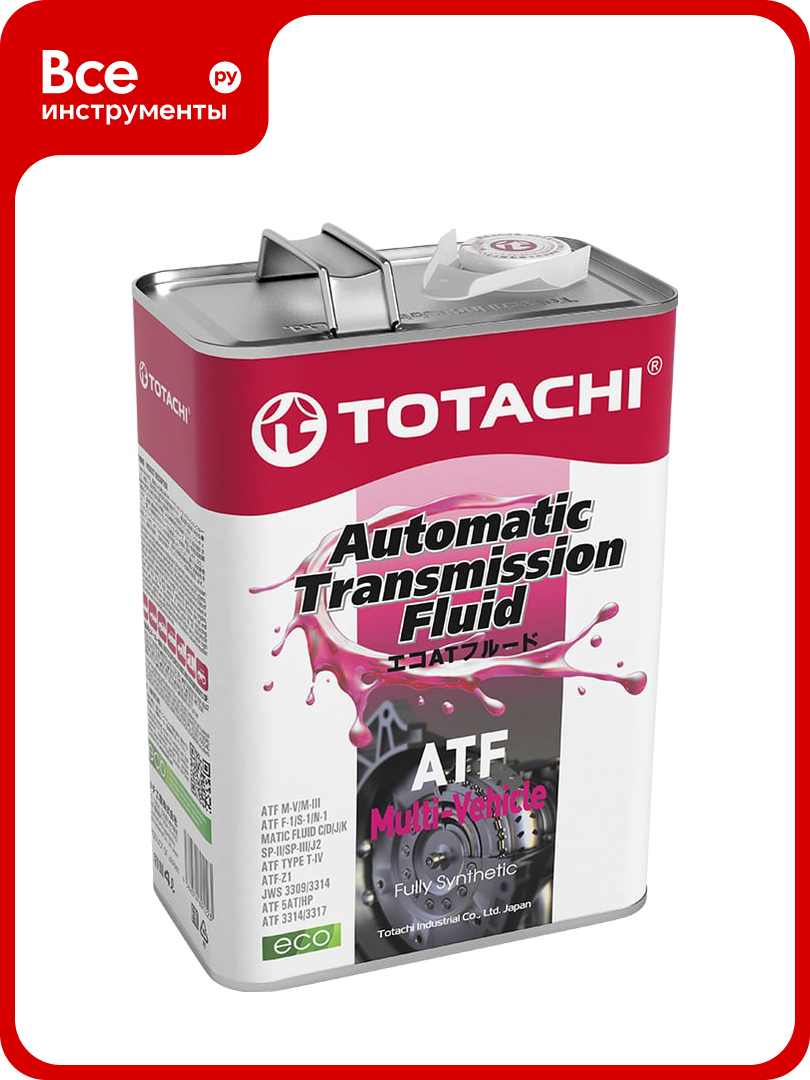 Трансмиссионное масло TOTACHI ATF MULTI-VEHICLE 4л 20604