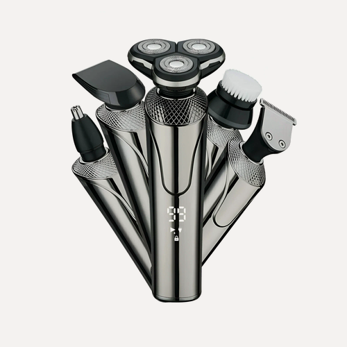 Изображение товара Электрическая бритва Geemy с тремя бреющими элементами, плавающими головками и дисплеем