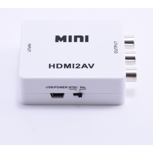 Адаптер-преобразователь сигнала MyPads TP-145569 AV RCA тюльпаны на HDMI 1080P HD видео-аудио конвертер белый 1469₽