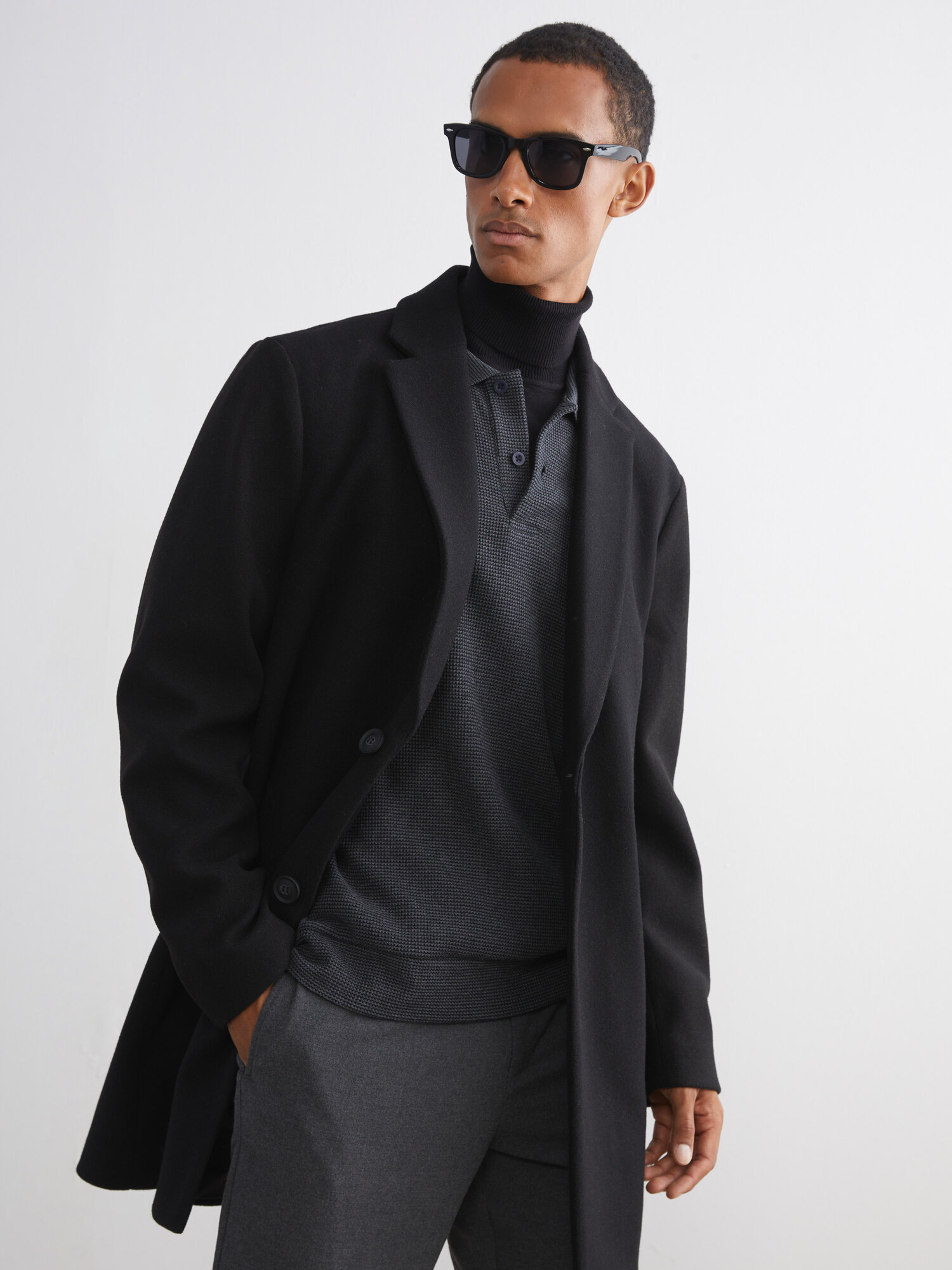 Пальто LC Waikiki, размер L, черный