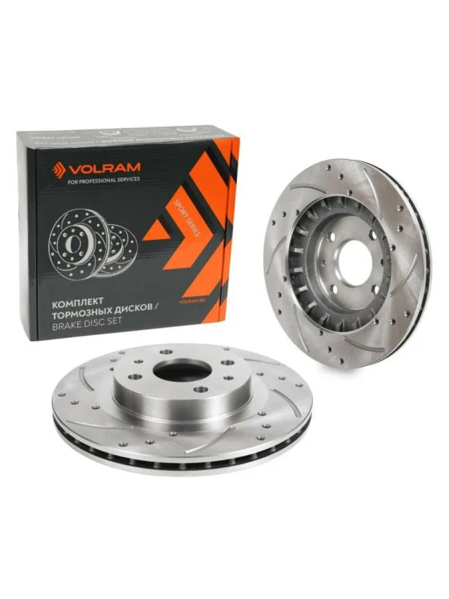 Тормозной диск передний для Лада (LADA) Калина (Kalina) Калина 2 Гранта (Granta)  Приора (Priora); ВАЗ 2110-2112 ; DATSUN on-DO mi-DO VOLRAM VR27118